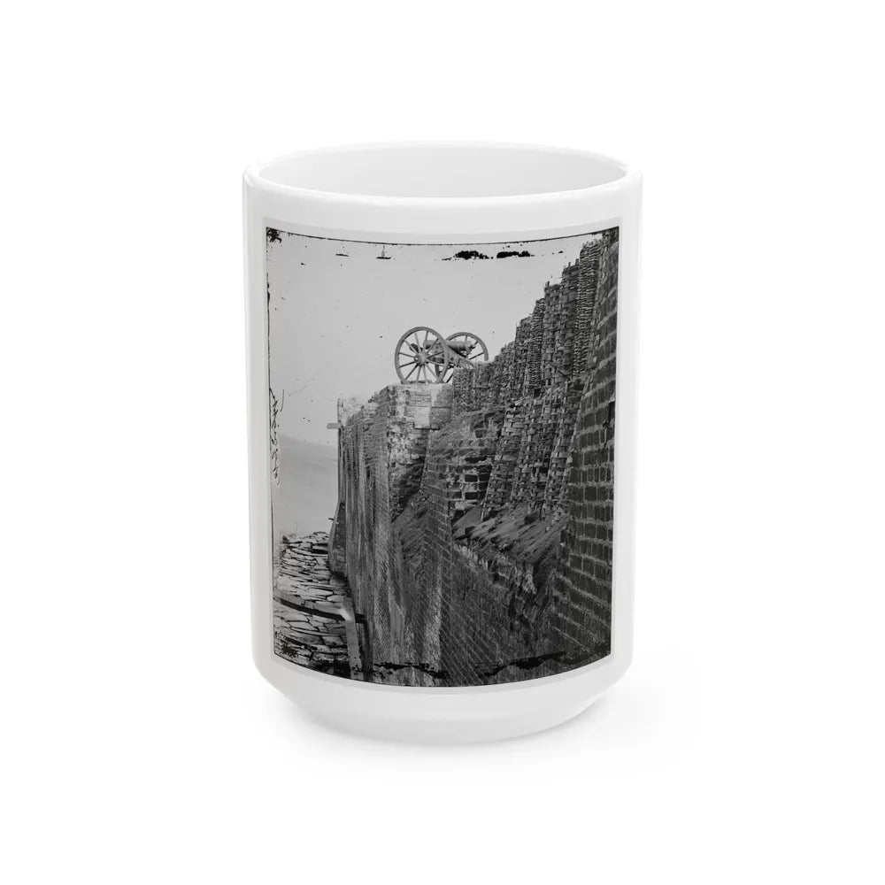 Charleston, S.C. Breach Patched With Gabions On The North Wall Of Fort Sumter (U.S. Civil War) White Coffee Mug-15oz-Go Mug Yourself