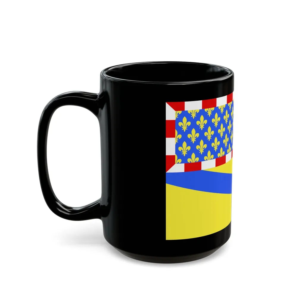 Flag of Yonne France 2 - Black Coffee Mug-Go Mug Yourself