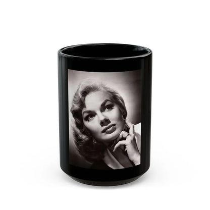 Leslie Parrish #225 (Vintage Female Icon) Black Coffee Mug-15oz-Go Mug Yourself