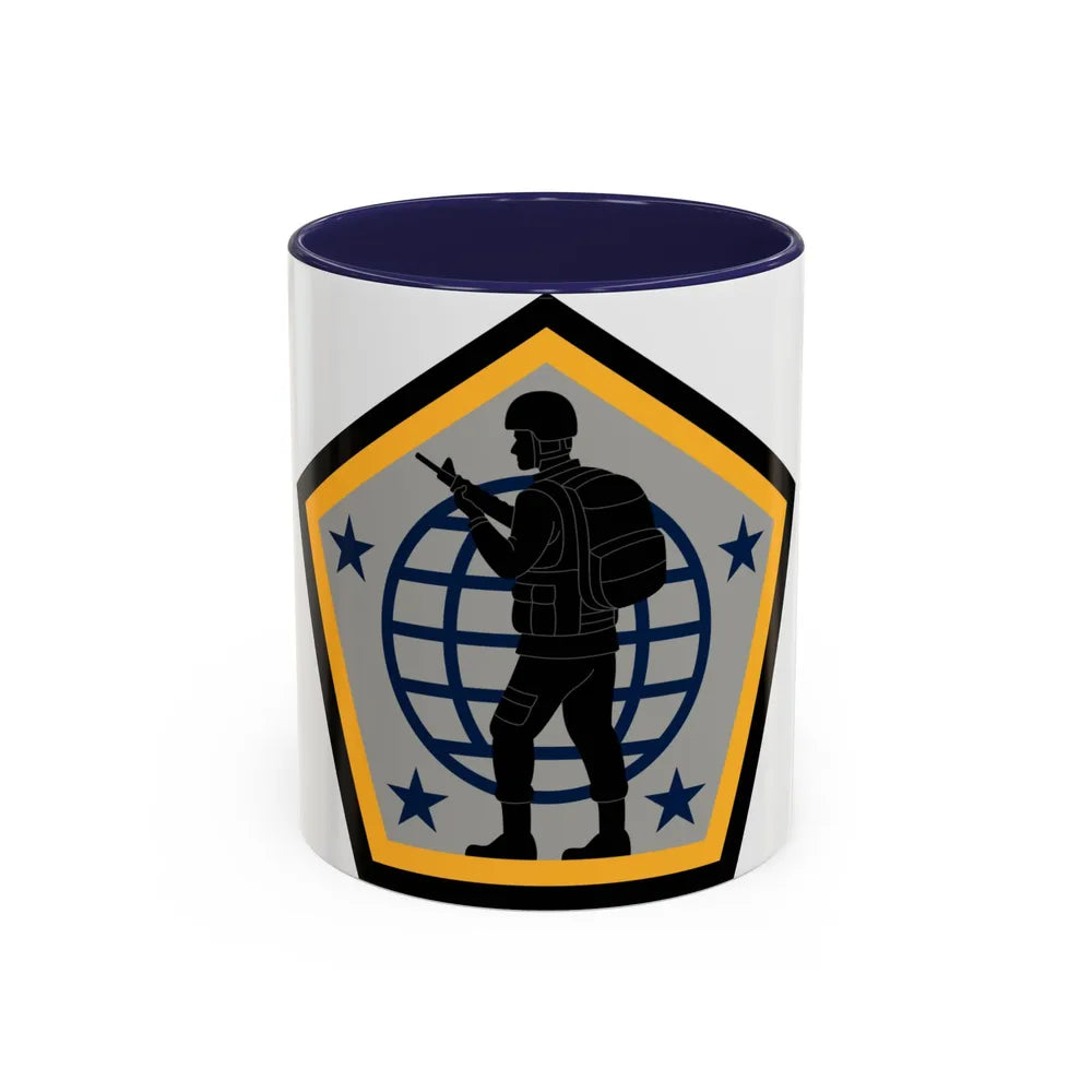 Human Resources Command (U.S. Army) Accent Coffee Mug-11oz-Navy-Go Mug Yourself