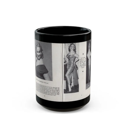 Norma Sykes #140 - 66 PHOTOGRAPHS OF Sabrina U.K. Pocket Mag. Pages 10 & 11 (Vintage Female Icon) Black Coffee Mug-15oz-Go Mug Yourself