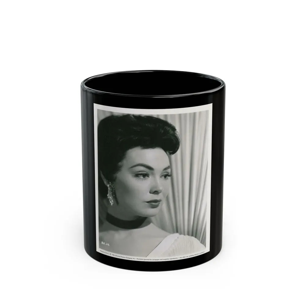 Barbara Rush #248 (Vintage Female Icon) Black Coffee Mug-11oz-Go Mug Yourself