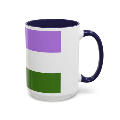 Genderqueer Pride Flag - Accent Coffee Mug-Go Mug Yourself