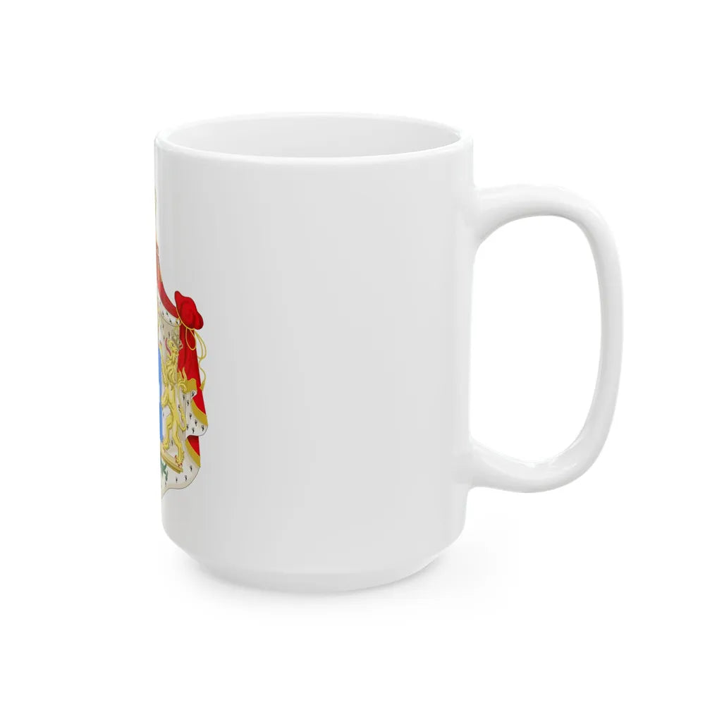 Coat of arms of Greece (Wittelsbach) - White Coffee Mug-Go Mug Yourself