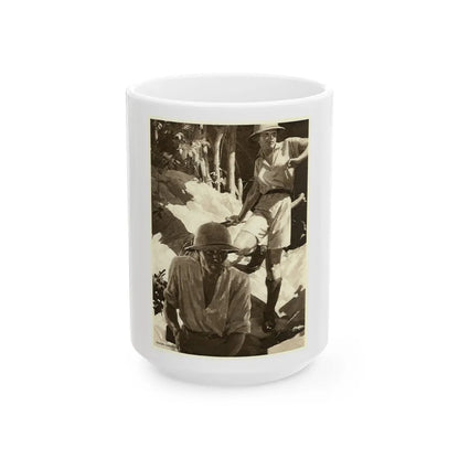 Dragons by C.J. Cutcliffe-Hyne, Britannia & Eve magazine, 1930 - White Coffee Mug-15oz-Go Mug Yourself