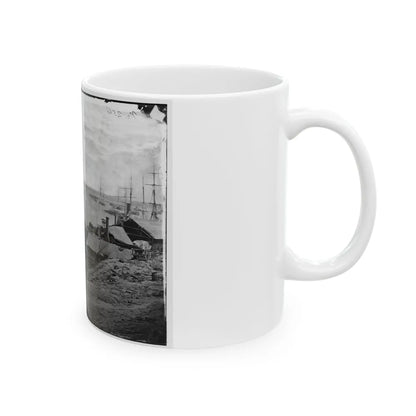 City Point, Va. Wharves After The Explosion Of Ordnance Barges On August 4, 1864 (U.S. Civil War) White Coffee Mug-Go Mug Yourself