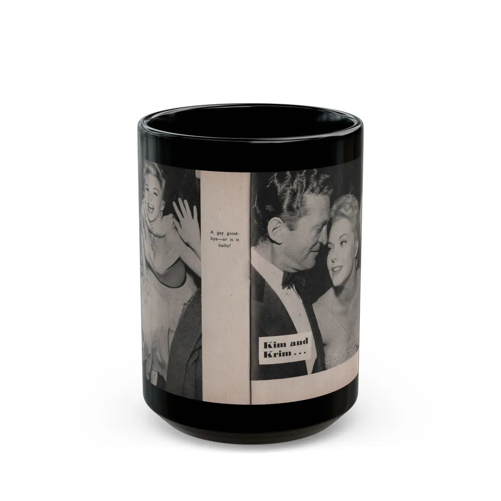 Kim Novak #157 - Scanned Mag. 66 Photos (Vintage Female Icon) Black Coffee Mug-15oz-Go Mug Yourself