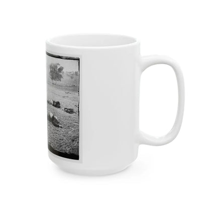 Gettysburg, Pa. Bodies Of Federal Soldiers, Killed On July 1, Near The Mcpherson Woods (U.S. Civil War) White Coffee Mug-Go Mug Yourself