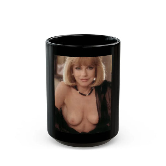 Terry Moore #400 - Unreleased Aug. '84 Playboy Photo from shoot topless in lingerie1 (Vintage Female Icon) Black Coffee Mug-15oz-Go Mug Yourself