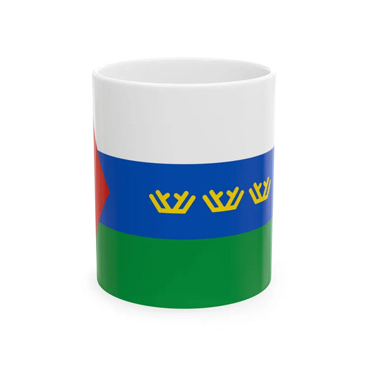 Flag of Tyumen Oblast Russia - White Coffee Mug-11oz-Go Mug Yourself