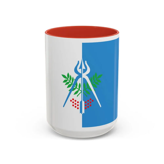 Flag of Izhevsk Russia - Accent Coffee Mug-15oz-Red-Go Mug Yourself