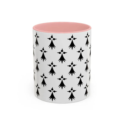 Flag of Bretagne3 France - Accent Coffee Mug-11oz-Pink-Go Mug Yourself