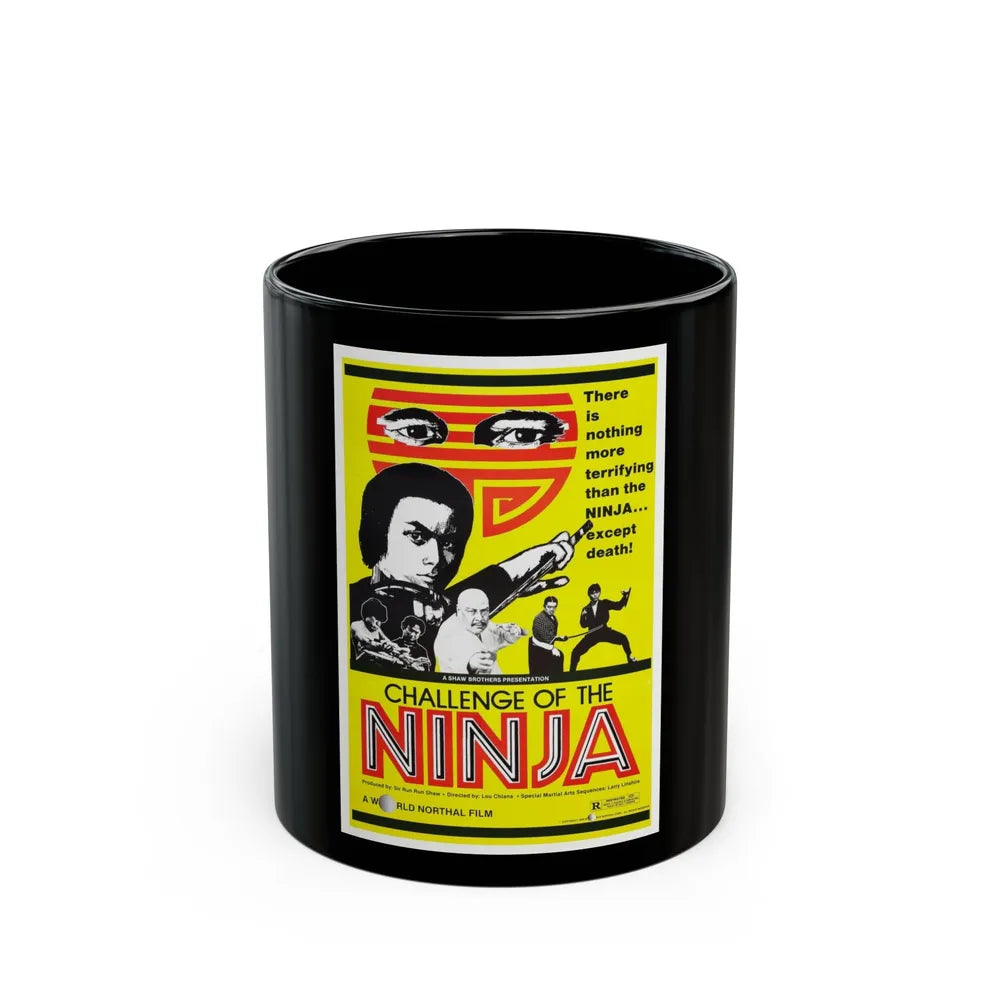 CHALLENGE OF THE NINJA 1986 Movie Poster - Black Coffee Mug-11oz-Go Mug Yourself