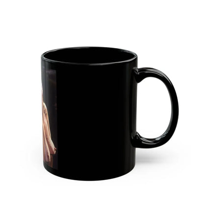 Linda Blair #252 - Topless (Vintage Female Icon) Black Coffee Mug-Go Mug Yourself