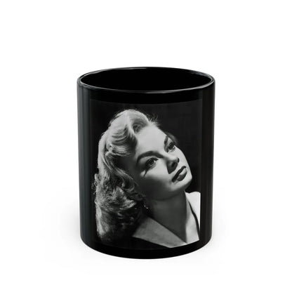 Leslie Parrish #83 1 (Vintage Female Icon) Black Coffee Mug-11oz-Go Mug Yourself