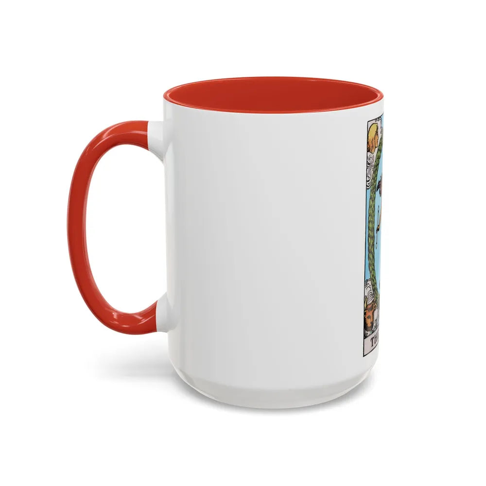 The World (Tarot Card) Accent Coffee Mug-Go Mug Yourself