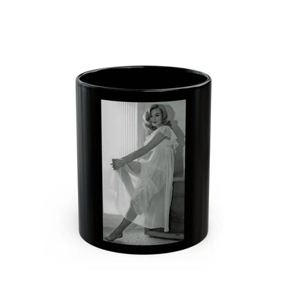 Leslie Parrish #143 (Vintage Female Icon) Black Coffee Mug-11oz-Go Mug Yourself