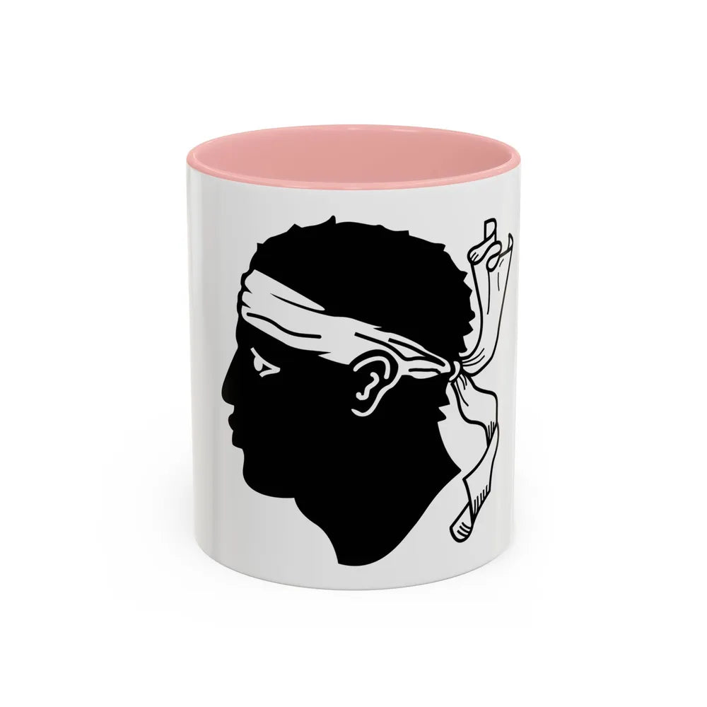 Flag of Corsica France - Accent Coffee Mug-11oz-Pink-Go Mug Yourself