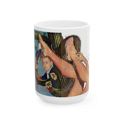 Fun in the Sun (1), Cosmopolitan, November 1953 - White Coffee Mug-15oz-Go Mug Yourself