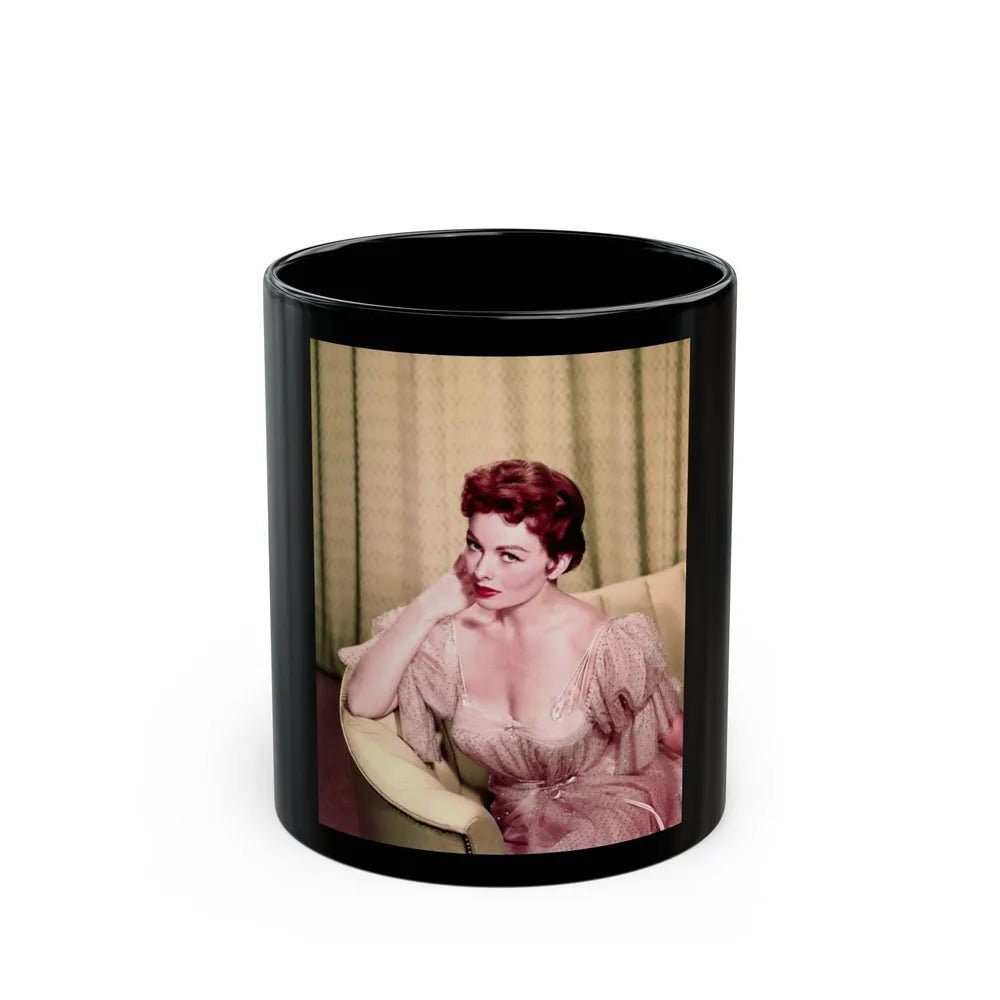 Jeanne Crain #123 (Vintage Female Icon) Black Coffee Mug-11oz-Go Mug Yourself