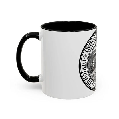 Seal of Holyoke Massachusetts - Accent Coffee Mug-Go Mug Yourself