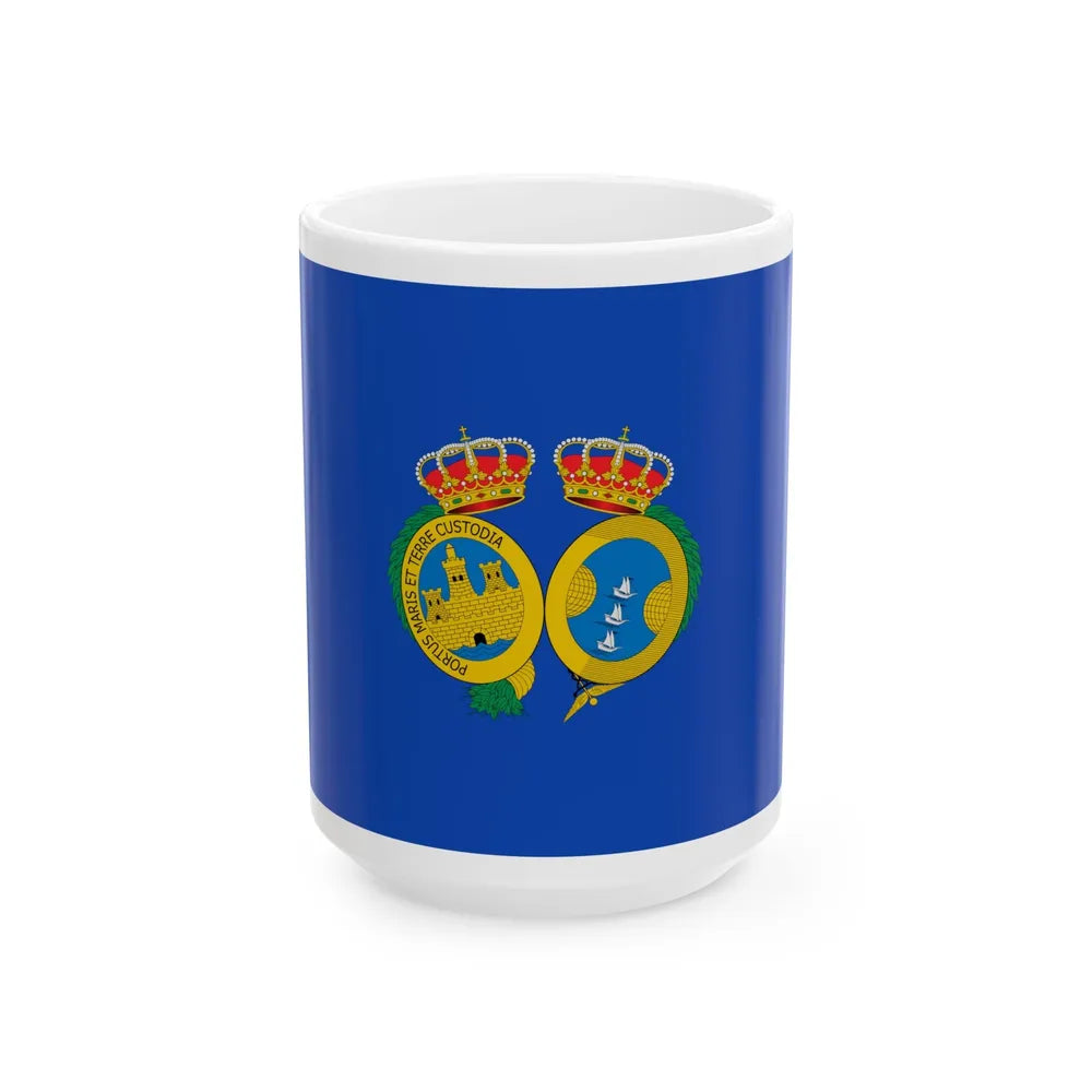 Flag of De Huelva Spain - White Coffee Mug-15oz-Go Mug Yourself