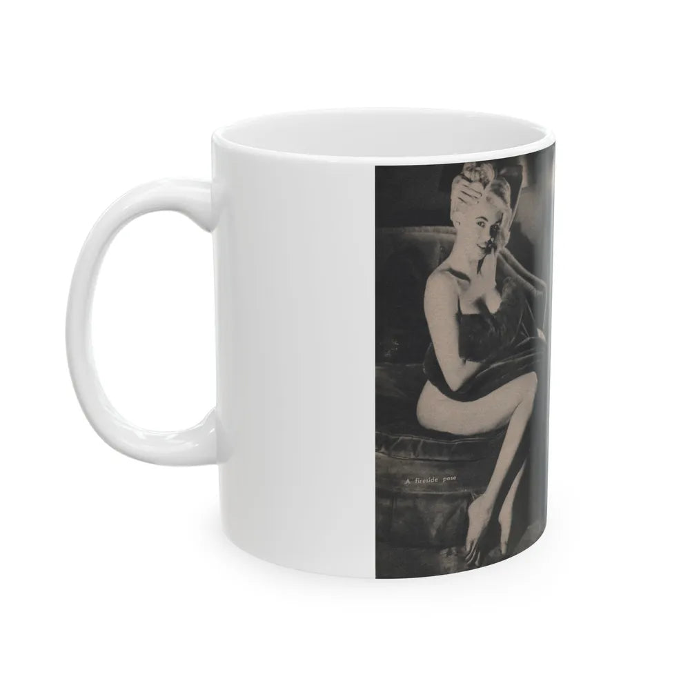 Jayne Mansfield #289 - JAYNE Pocket Magazine Pages 22 & 23 (Vintage Female Icon) White Coffee Mug-Go Mug Yourself