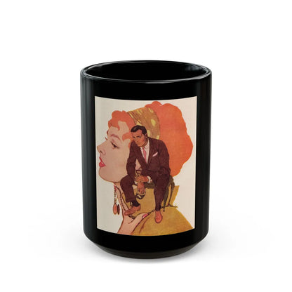 Bachelor Santa Claus (2), Cosmopolitan Illustration, December 1958 - Black Coffee Mug-15oz-Go Mug Yourself