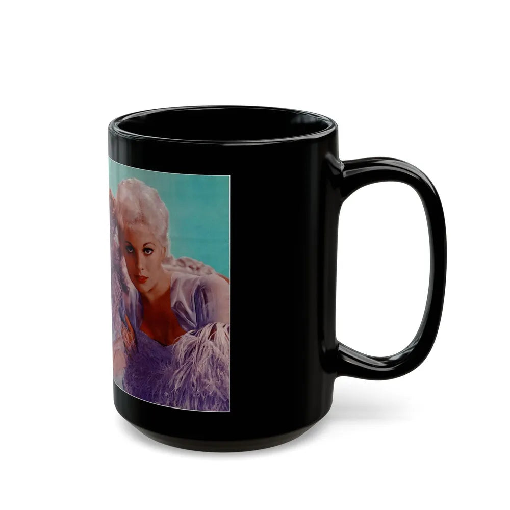 Kim Novak #254 (Vintage Female Icon) Black Coffee Mug-Go Mug Yourself