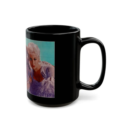 Kim Novak #254 (Vintage Female Icon) Black Coffee Mug-Go Mug Yourself