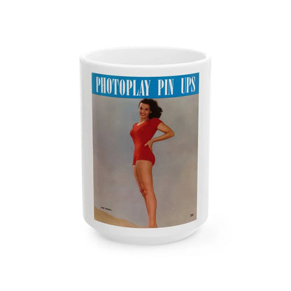 Jane Russell #239 - Photoplay Pin-Ups Magazine Issue #01 (Vintage Female Icon) White Coffee Mug-15oz-Go Mug Yourself