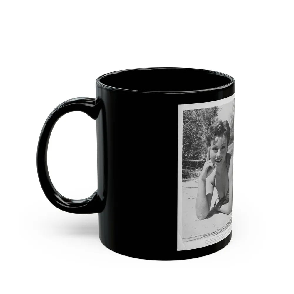 Jeanne Crain #81 (Vintage Female Icon) Black Coffee Mug-Go Mug Yourself