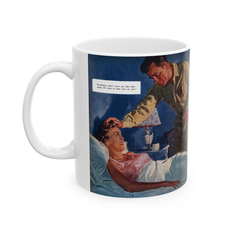 Born A Girl, Redbook, November 1955 - White Coffee Mug-Go Mug Yourself