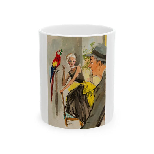 Esquire Magazine Illustration (Hearst, c. 1950s) - White Coffee Mug-11oz-Go Mug Yourself