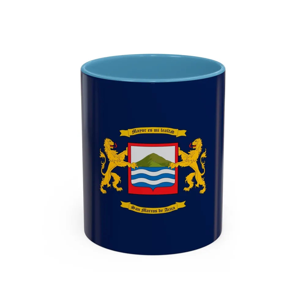 Flag of Arica Chile - Accent Coffee Mug-11oz-Light Blue-Go Mug Yourself