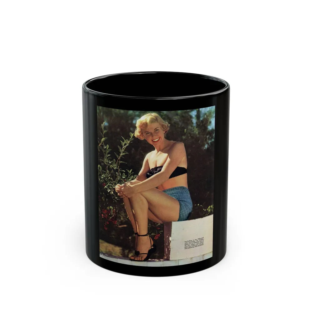 Doris Day #66 (Vintage Female Icon) Black Coffee Mug-11oz-Go Mug Yourself