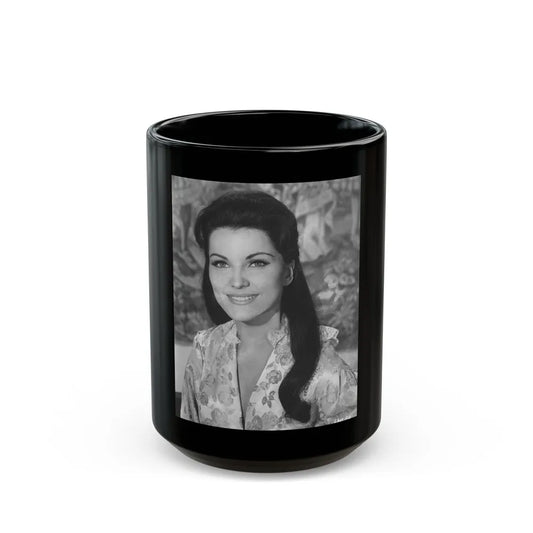 Debra Paget #586 (Vintage Female Icon) Black Coffee Mug-15oz-Go Mug Yourself