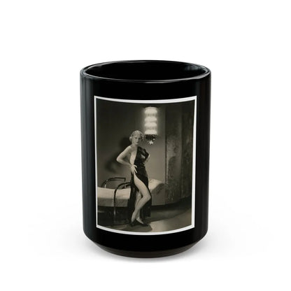 Gloria Stuart #10 (Vintage Female Icon) Black Coffee Mug-15oz-Go Mug Yourself