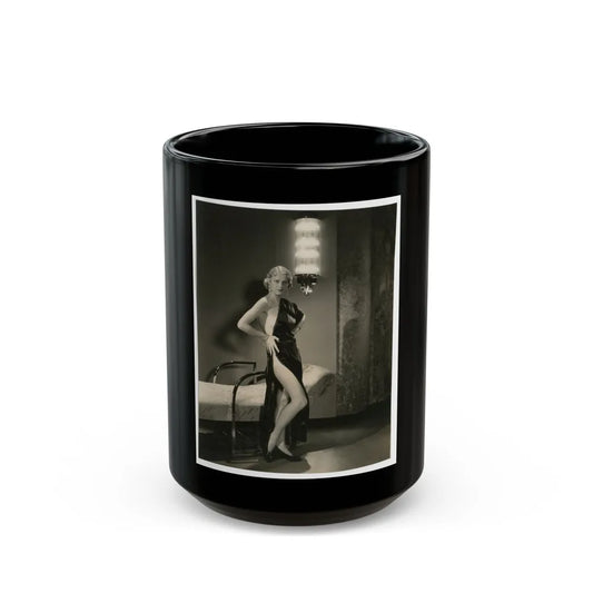 Gloria Stuart #10 (Vintage Female Icon) Black Coffee Mug-15oz-Go Mug Yourself