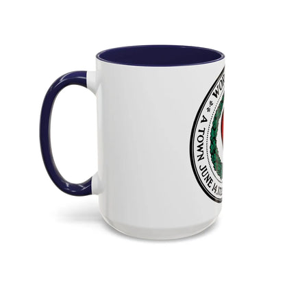 Seal of Worcester Massachusetts - Accent Coffee Mug-Go Mug Yourself