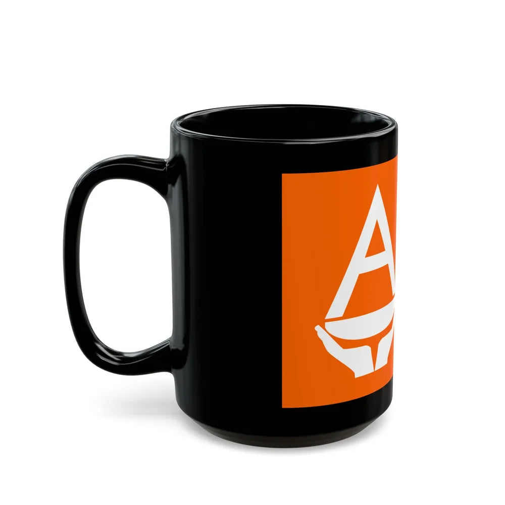 Proposed flag of Antarctica Whitney Smith - Black Coffee Mug-Go Mug Yourself