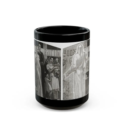 Dawns on Our World at the Crossroads, Cosmopolitan, January 1934 - Black Coffee Mug-15oz-Go Mug Yourself