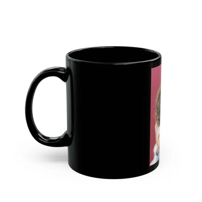 Julie Ege #130 (Vintage Female Icon) Black Coffee Mug-Go Mug Yourself