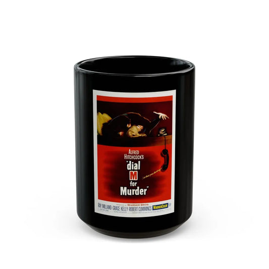 DIAL M FOR MURDER 1954 Movie Poster - Black Coffee Mug-15oz-Go Mug Yourself