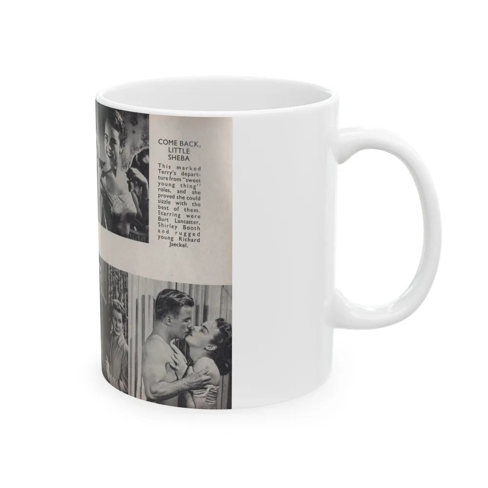 Terry Moore #446 - 66 PHOTOGRAPHS OF Terry MOORE U.K. Pocket Mag. Pages 22 & 23 (Vintage Female Icon) White Coffee Mug-Go Mug Yourself