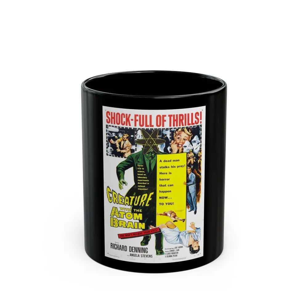 CREATURE WITH THE ATOM BRAIN 1955 Movie Poster - Black Coffee Mug-11oz-Go Mug Yourself