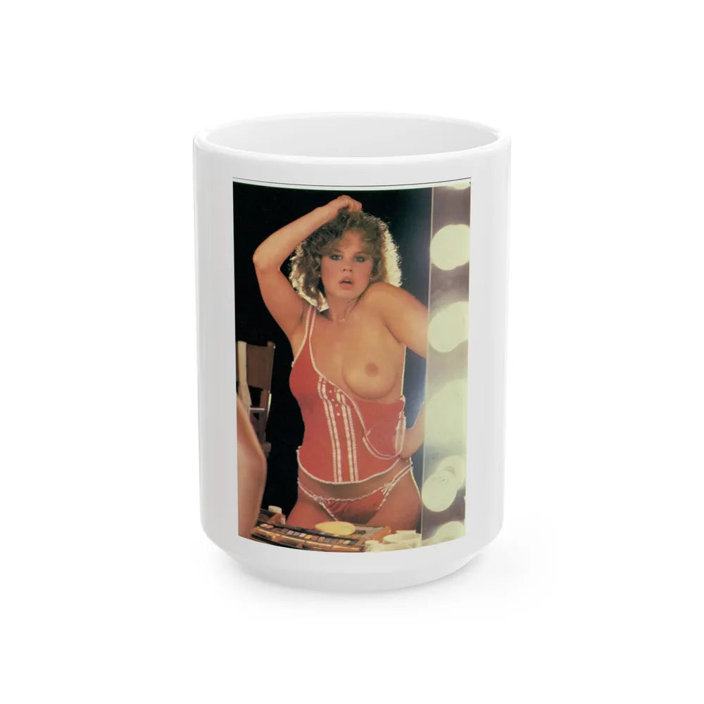 Linda Blair #226 - Partially Topless (Vintage Female Icon) White Coffee Mug-15oz-Go Mug Yourself