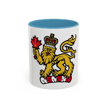 Canadian Crest - Accent Coffee Mug-11oz-Light Blue-Go Mug Yourself