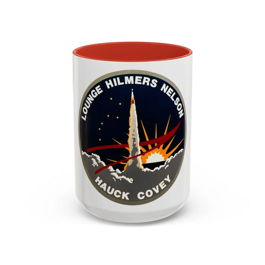 STS 26 (NASA) Accent Coffee Mug-15oz-Red-Go Mug Yourself