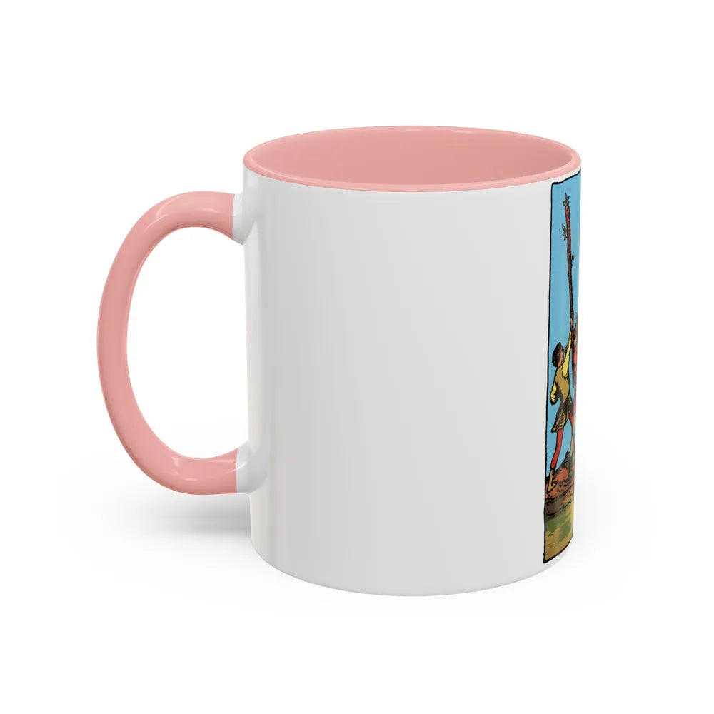 The 5 of Wands (Tarot Card) Accent Coffee Mug-Go Mug Yourself